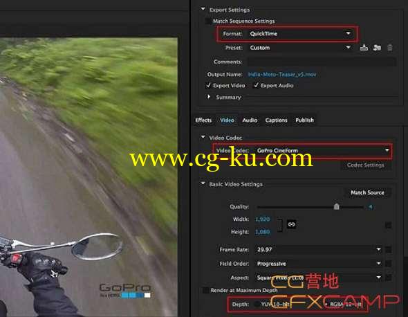AE GoPro编码渲染插件 GoPro CineForm Export v1.8.0 Win破解版的图片1