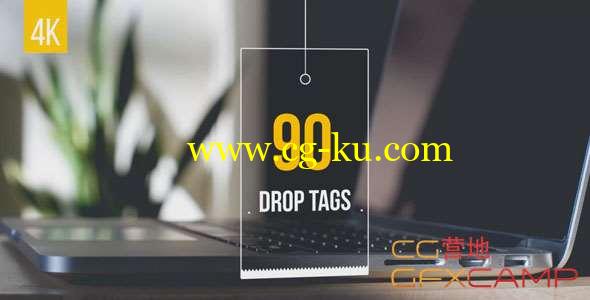 AE模板-吊牌标签图片文字动画 90 Drop Tags的图片1