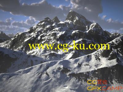 C4D延绵雪山预设 Infinite Mountains for Cinema 4D的图片1