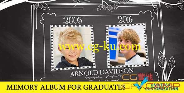 AE模板-铅笔手绘回忆照片展示 Graduation Memory Board的图片1