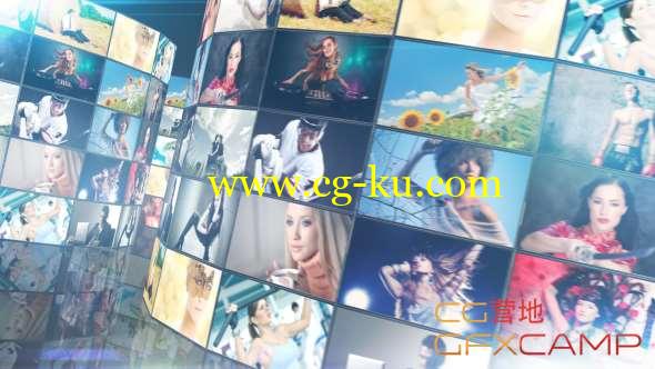 AE模板-环形照片墙展示片头 MultiScreen Studio V3的图片1