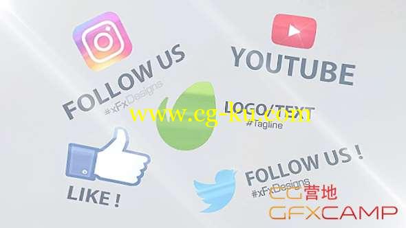 AE模板-社交网络商务Logo展示动画 8 Corporate Quick Logo Animations的图片1