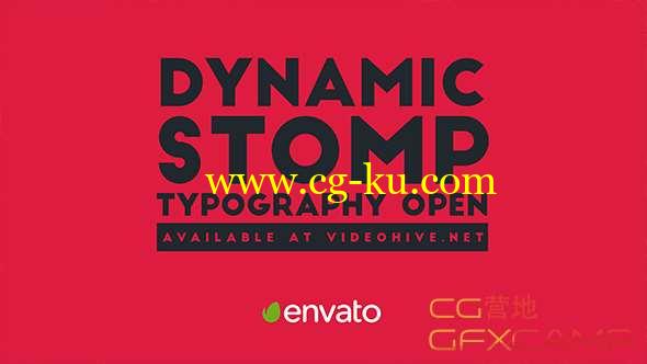 AE模板-文字快闪标题图片开场 Dynamic Stomp Typography Open的图片1