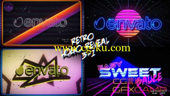 AE模板-复古游戏文字Logo标题动画 Retro Logo Reveal Pack Vol.2的图片1