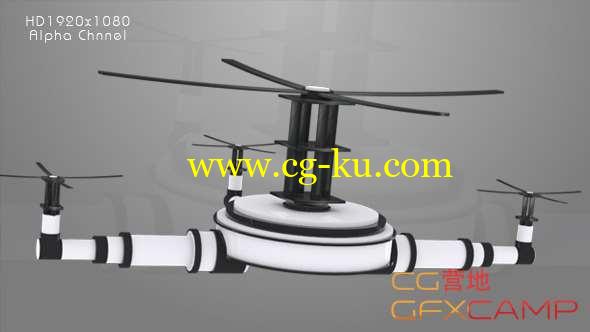 无人机飞行器屏幕展示动画高清视频素材 Television - Drone Animation的图片1