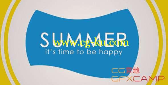 AE模板-创意图形动画夏天片头开场 Summer的图片1