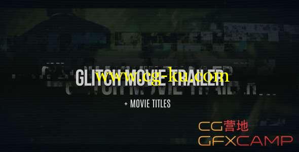 AE模板-信号损坏视频宣传片开场 Glitch Movie Trailer的图片1