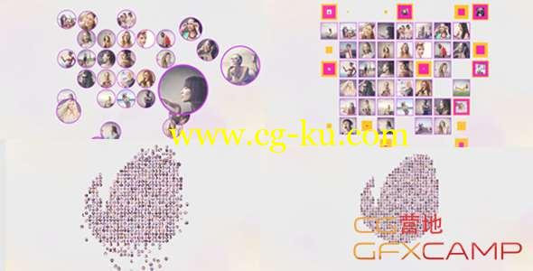 AE模板-10组图片汇聚Logo动画 Multi-Image Logo Reveal V5的图片1