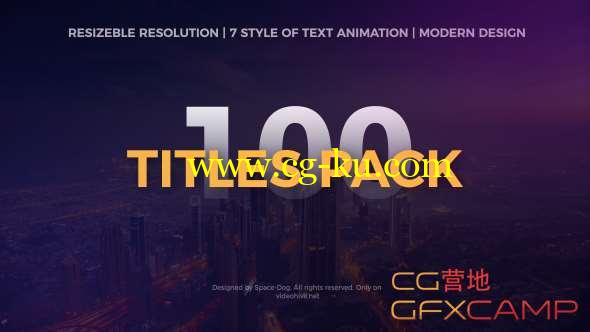 AE模板-100组文字标题动画 The Titles Pack的图片1