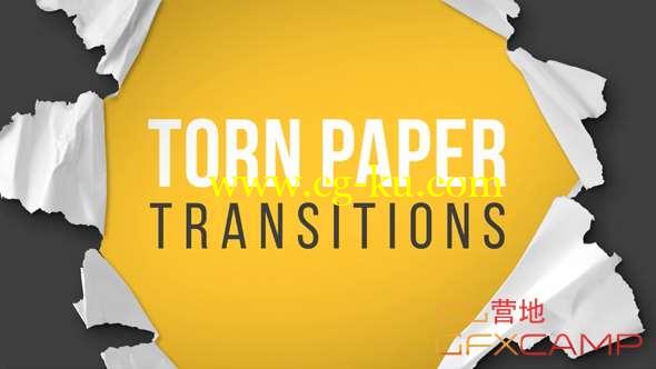 AE模板-12组撕纸动画视频转场 Torn Paper Transitions Reveal Pack的图片1