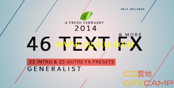 46个AE文字动画预设 VideoHive Text Fx Generalist的图片1