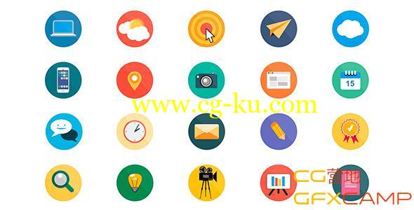20个扁平化Motion动态图标 VideoHive 20 Animated Icons的图片1