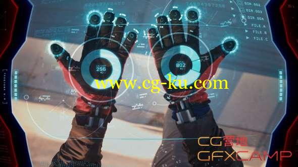 手部跟踪HUD科幻动态元素AE教程+素材 After Effects – Creating a Spider-Man Inspired HUD Tutorial的图片1