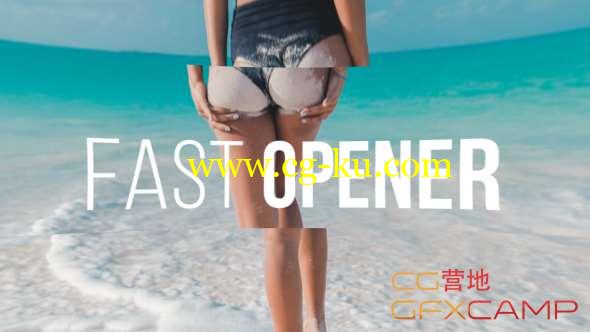 AE模板-快闪文字图片开场展示片头 Fast Opener的图片1