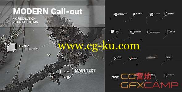 AE模板-现代感呼叫指示线动画 Modern Call-outs的图片1
