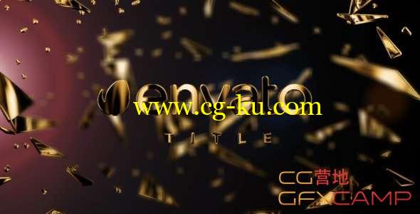AE模板-金色碎片文字Logo动画 Gold Fragments的图片1