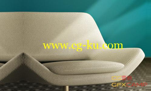C4D沙发建模 Cinema 4D – Subdivision Modelling an Armchair的图片1