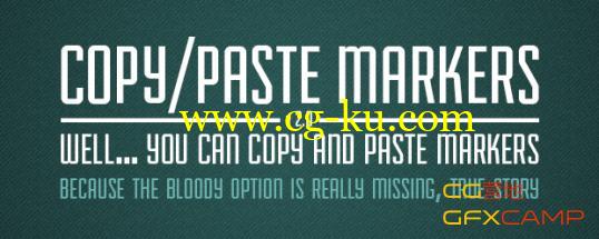 AE标记粘贴复制脚本 Aescripts Copy Past Markers 2＋教程的图片1