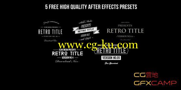 5个复古标题模板 Slikkmedia – Retro Titles的图片1