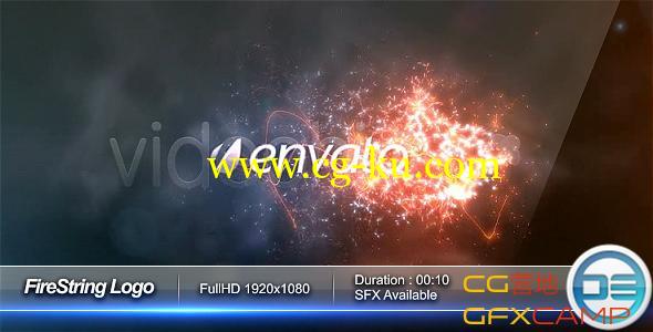 火焰粒子线条 VideoHive FireString Logo的图片1