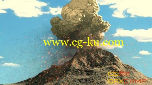 C4D火山喷发教程 Cinema4dtutorial – Volcano cinema 4d tutorial的图片1