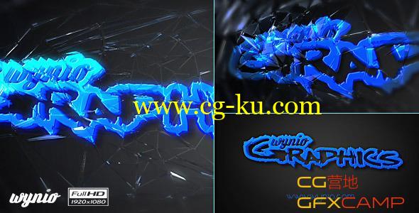 玻璃破碎 VideoHive Through Glass Logo的图片1