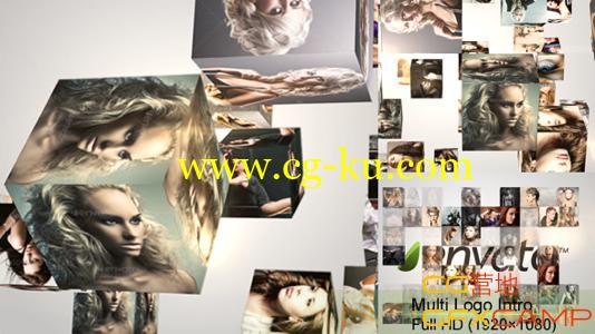 方块图片汇聚 VideoHive Multi Logo Intro的图片1