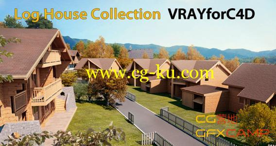 木楼房3D模型 TurboSquid – Log House C4D/3DS/OBJ的图片1