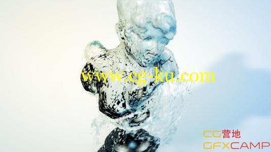 C4D融化脱皮效果 Creating Dissolving / Peeling Effect using X-Particles的图片1