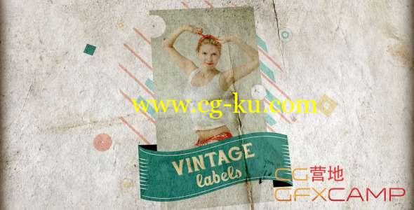 AE模板-复古牛皮纸标签图片开场 Vintage Labels 3 files的图片1