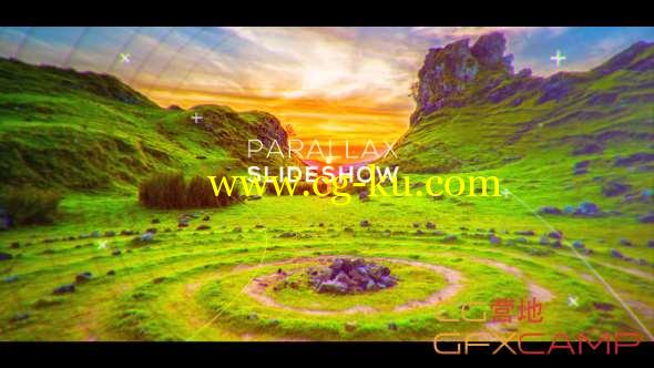 AE模板-三维视差图片展示开场 Parallax Slideshow的图片1