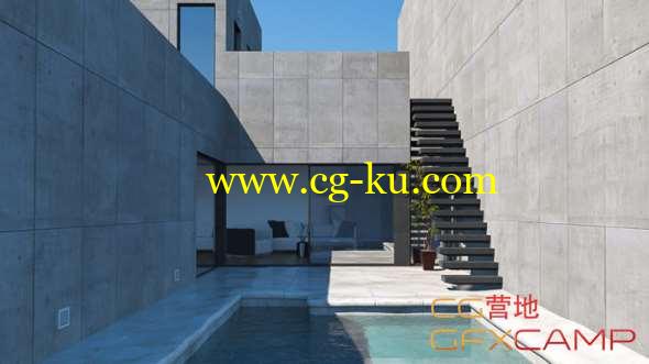 建筑场景灯光Octane C4D教程 Cinema 4D - Lighting an Architectural Scene Tutorial的图片1