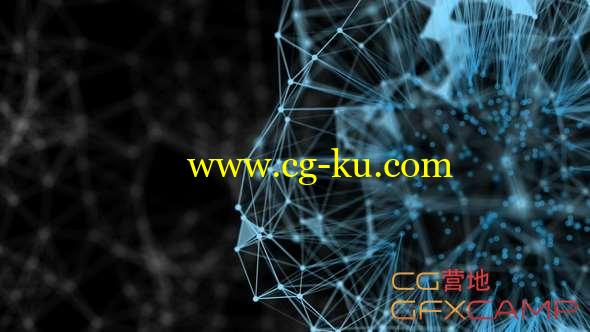 Plexus点线抽象背景视频素材 Abstract Cloud Connection的图片1