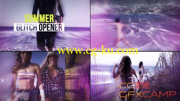 AE模板-夏天动感视频开场 Summer Glitch Opener的图片1