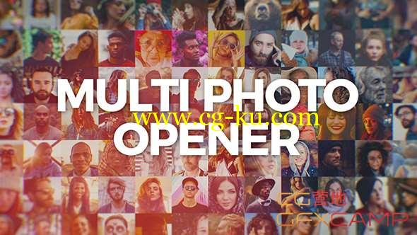 AE模板-大量照片墙展示片头动画 Multi Photo Logo Opener的图片1