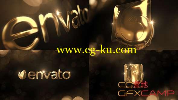 AE模板-金色Logo文字动画 Elegant Gold Logo Reveal的图片1