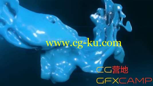 C4D制作流体溅开教程 Creating Noisy Fluid using X-Particles Tutorial的图片1