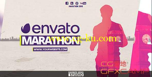 AE模板-运动活力人物剪影包装片头 Favorite Marathon Pack的图片1
