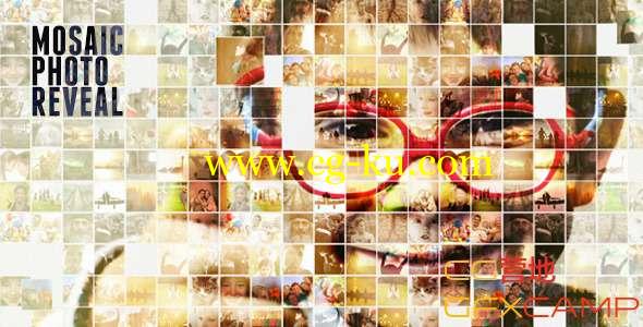 照片汇聚成墙 VideoHive Mosaic Photo Reveal的图片1