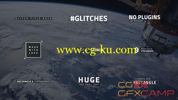 AE模板-科技感信号损坏文字标题动画 Glitch Text的图片1