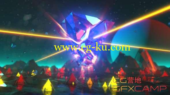 破碎钻石闪耀C4D+AE场景合成教程(含工程) Cinema 4D and After Effects - Crystallized Tutorial的图片1