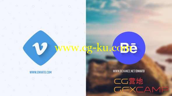 AE模板-扁平化Logo展示MG动画 Flat Logo Opener的图片1