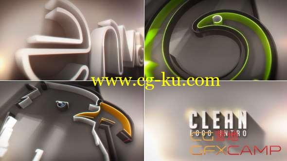 AE模板-三维描边生长Logo动画 Clean Logo Intro的图片1
