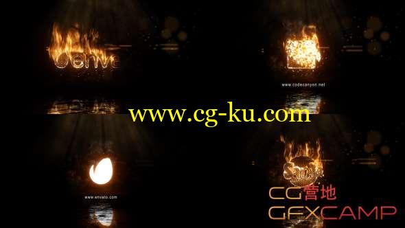 AE模板-真实火焰燃烧文字Logo展示片头 Realistic Fire Logo 2的图片1