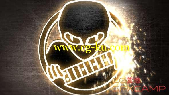 AE模板-激光焊接Logo动画 Welding Logo Reveal with Sparks的图片1