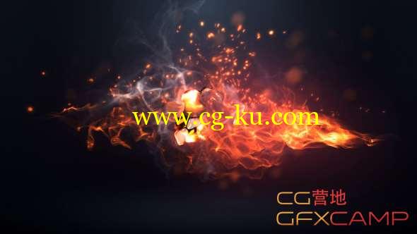 AE模板-火焰转场Logo展示 Fire Logo Intro的图片1