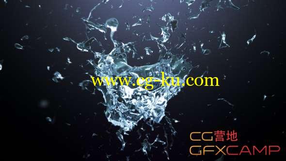 AE模板-水流汇聚Logo动画 Splash Logo Reveal的图片1