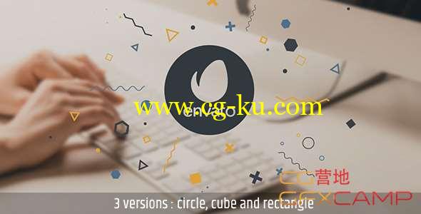 AE模板-MG元素Logo展示小片头动画 Logo Reveal with Geometric Particles V2的图片1