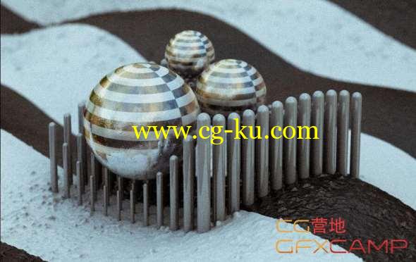 三维质感场景静帧C4D教程 Skillshare - Creating an Abstract Still Life in Cinema 4D的图片1