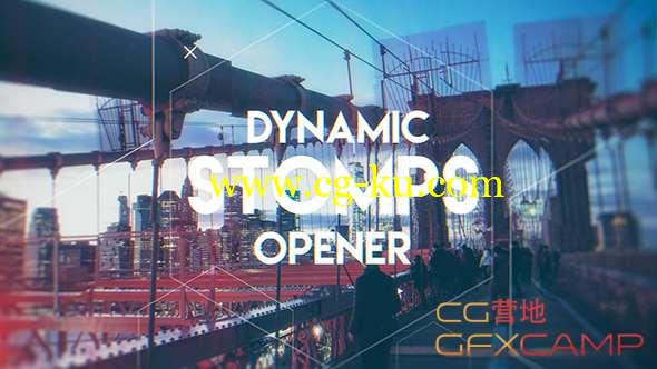 AE模板-动态视差快闪图片展示片头 Dynamic Stomps Opener的图片1